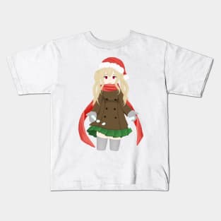 Christmas Anime Girl Kids T-Shirt